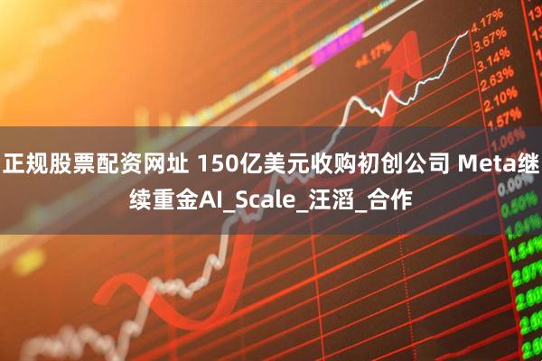 正规股票配资网址 150亿美元收购初创公司 Meta继续重金AI_Scale_汪滔_合作